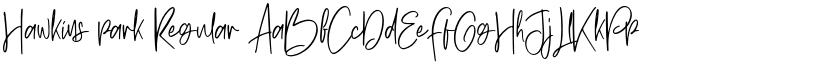 Hawkins park Regular font