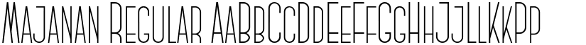 Majanan Regular font
