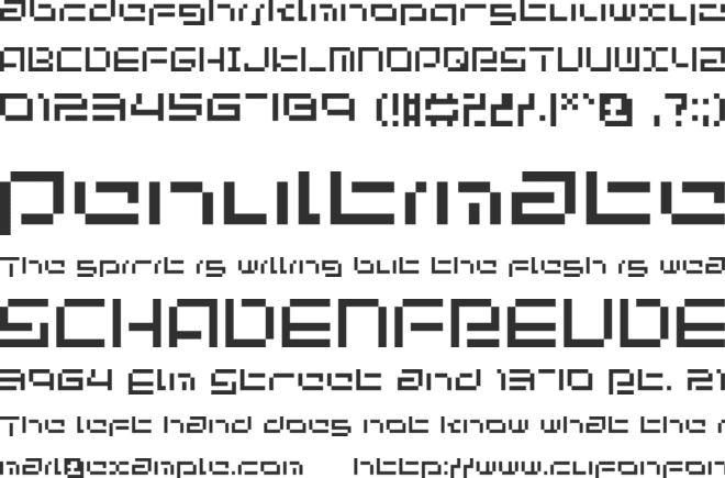 Bit-03: UrbanFluxer font preview