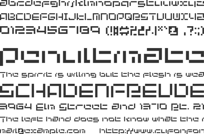 Bit-03: UrbanFluxer font preview