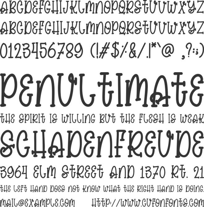 pokis cake font preview