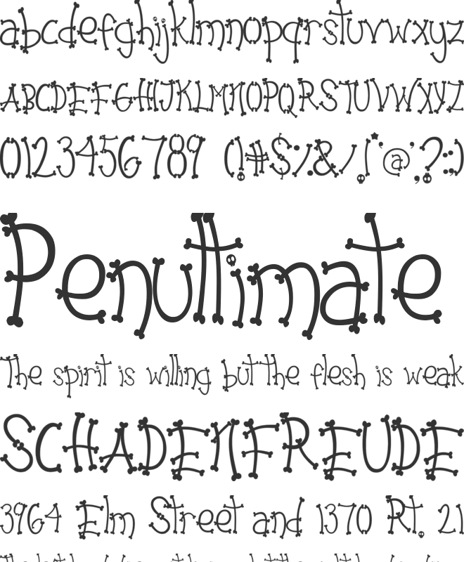 Dead Skull font preview
