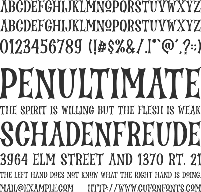 Haunted Night font preview