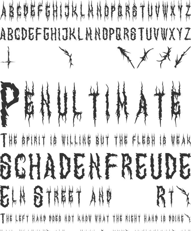 Korleone font preview