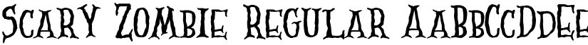Scary Zombie Regular font