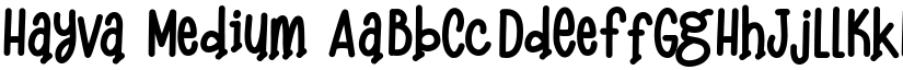Hayva Medium font