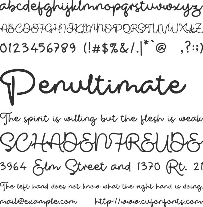 Gasing font preview