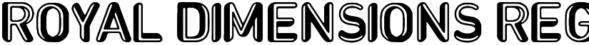 Royal dimensions Regular font