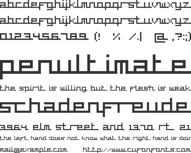 Supercar font preview