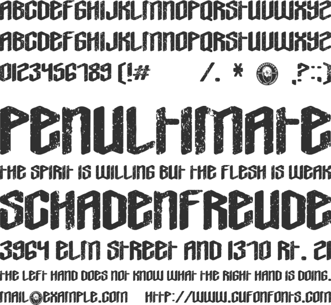 Streets Of Valhalla font preview