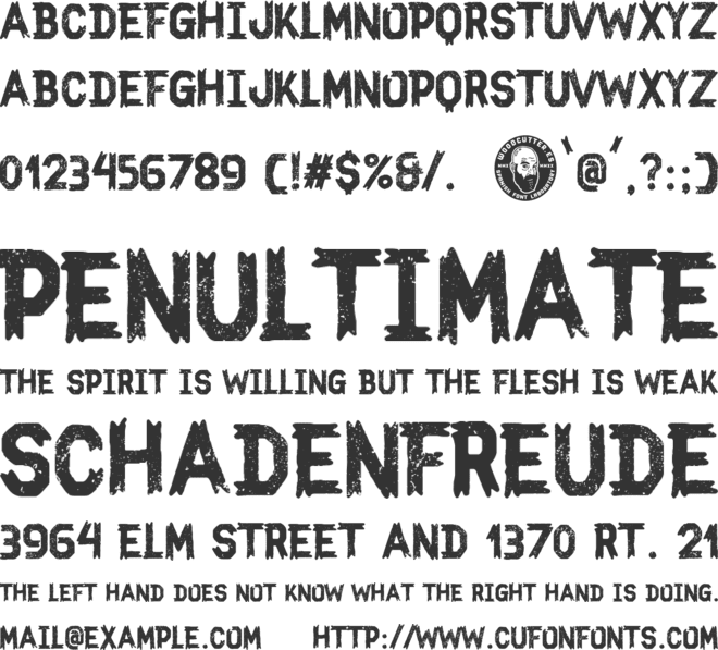 Gang Avenue font preview