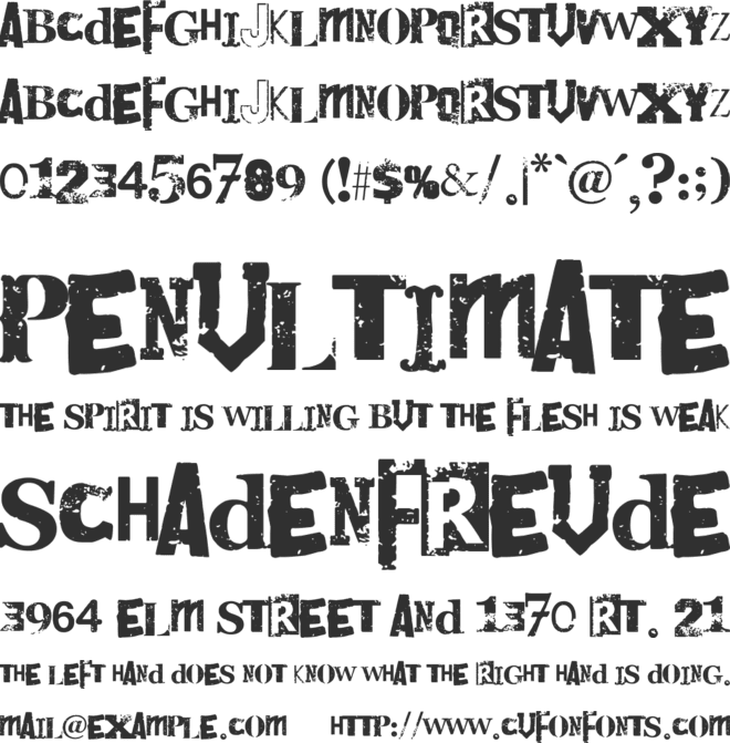 Stamp Punk Company font preview