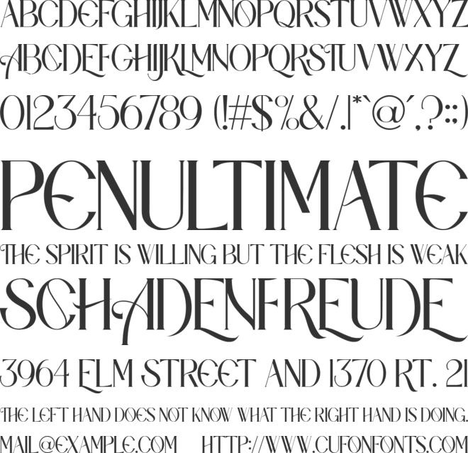 Carilos font preview