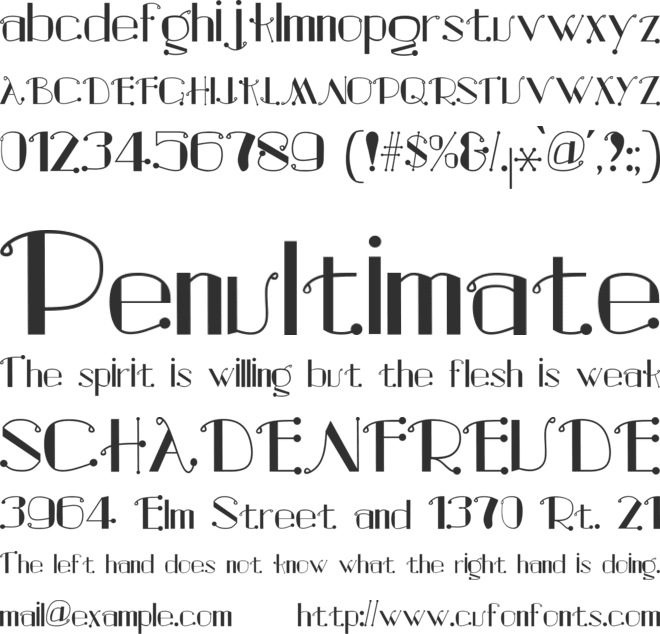 Scintillate font preview