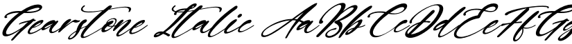 Gearstone Italic font