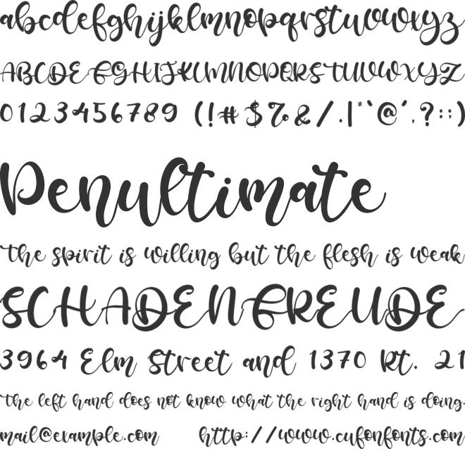 Fullmoon font preview