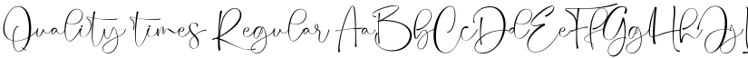 Quality times Regular font