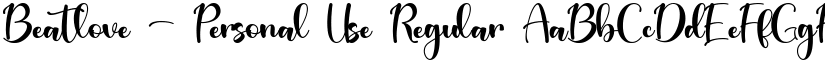 Beatlove - Personal Use Regular font
