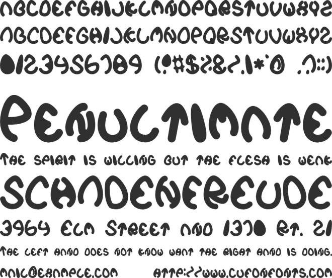 SimpleEggsFont font preview