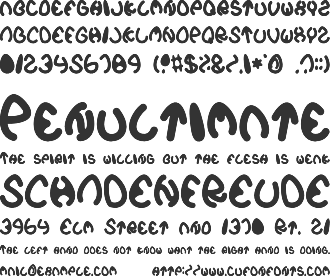 SimpleEggsFont font preview