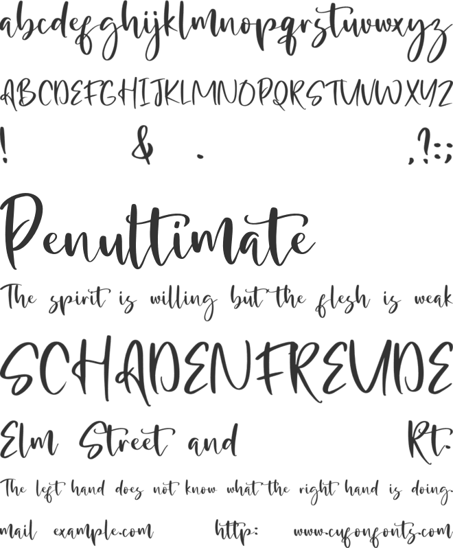 Abelisa font preview