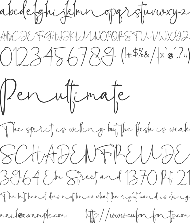 Mahallini font preview