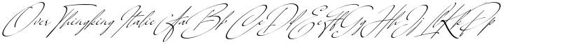 Over Thingking Italic font
