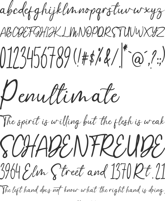 Greemicaly font preview