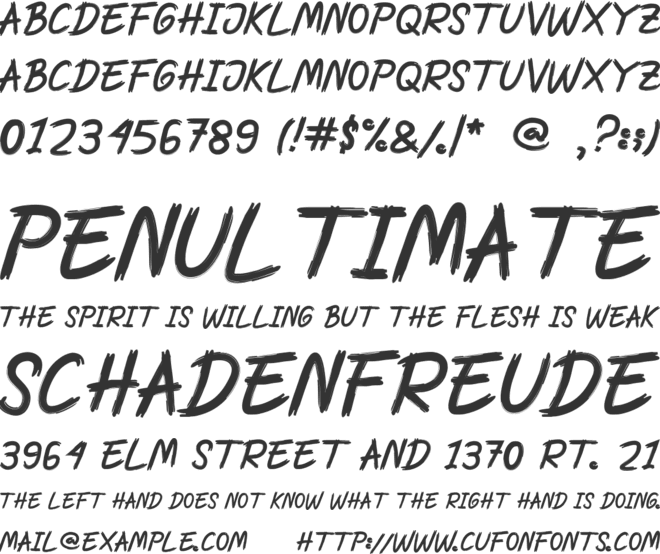 Grawust font preview