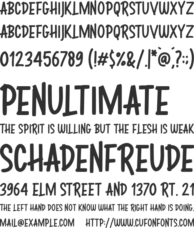 Jhonny Luck font preview