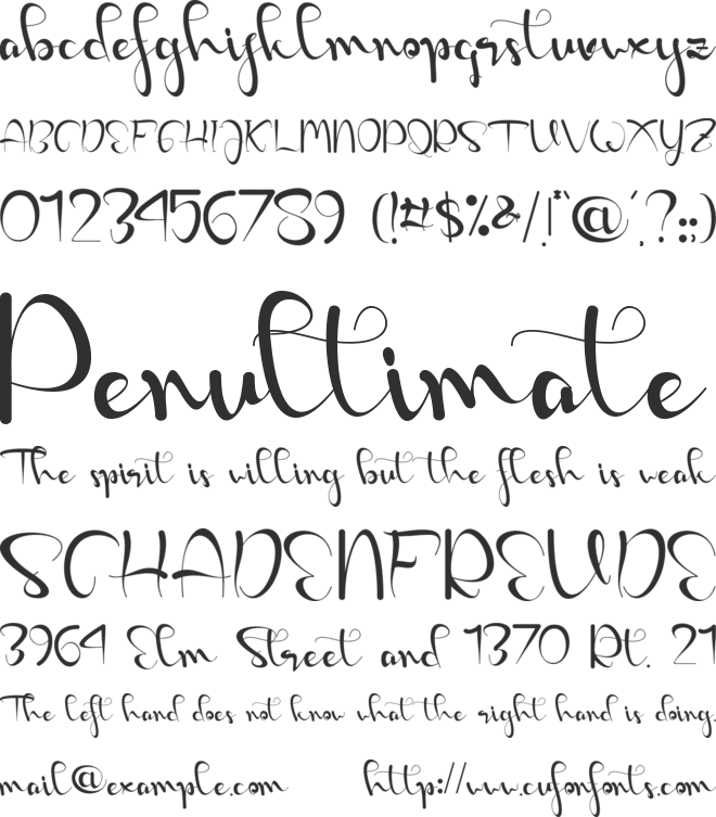 Shiny Valentine - Personal Use font preview