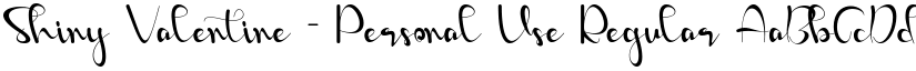 Shiny Valentine - Personal Use Regular font