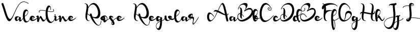 Valentine Rose Regular font