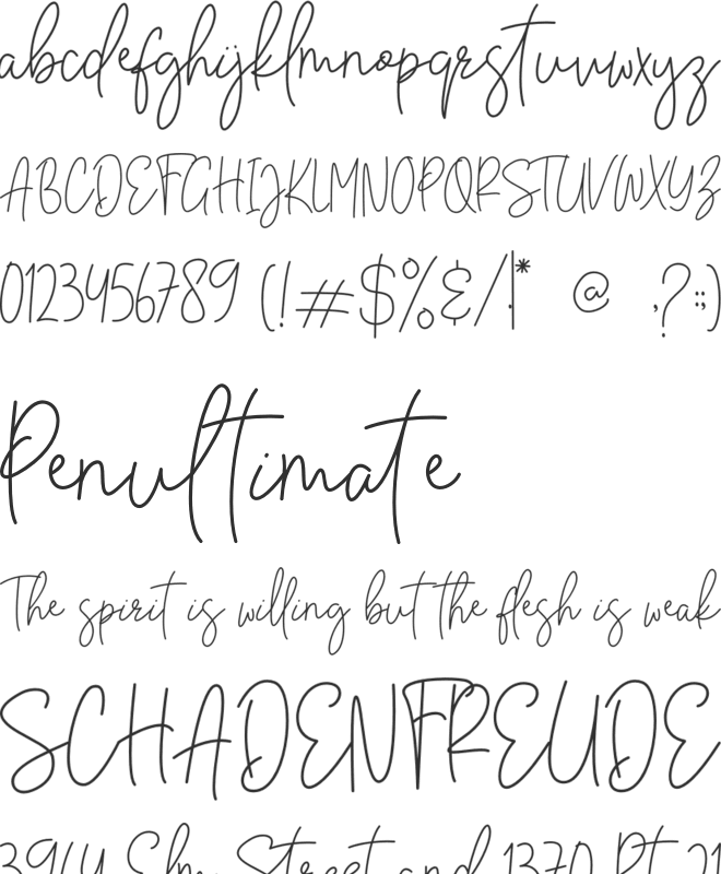 Brittany Amastry font preview
