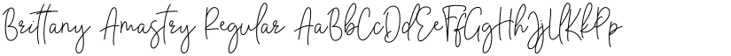 Brittany Amastry Regular font