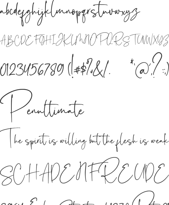 Relation font preview