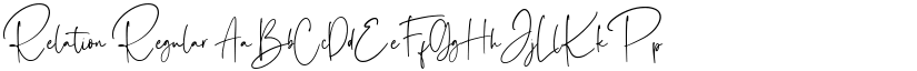 Relation Regular font