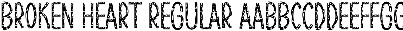 Broken Heart Regular font