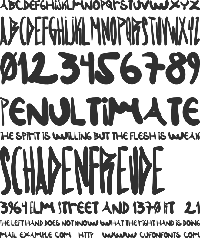 Flacucho font preview