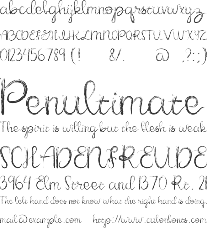 Dillema font preview