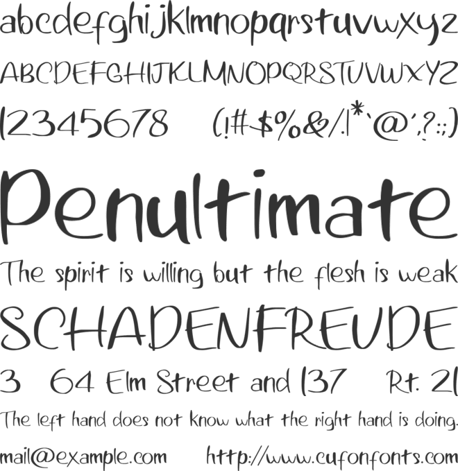 Alphard font preview