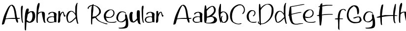 Alphard Regular font
