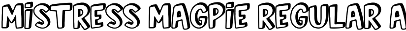 Mistress Magpie Regular font