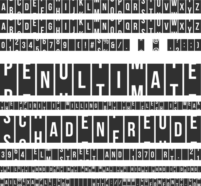 Time Machine font preview