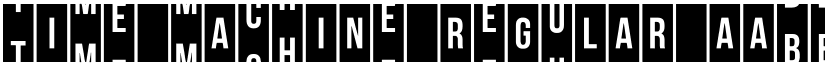 Time Machine Regular font