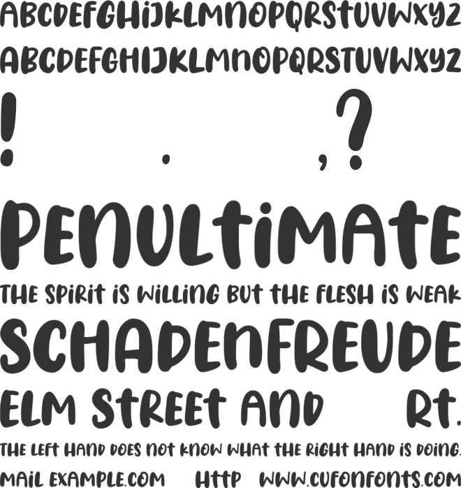 Always Believe font preview