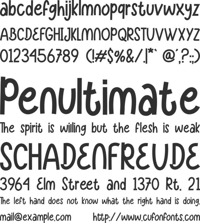 Yello Cat font preview
