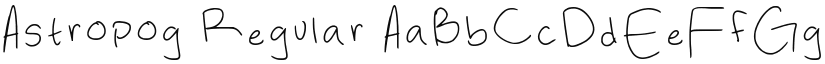 Astropog Regular font