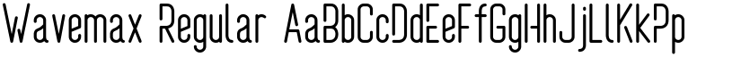Wavemax Regular font