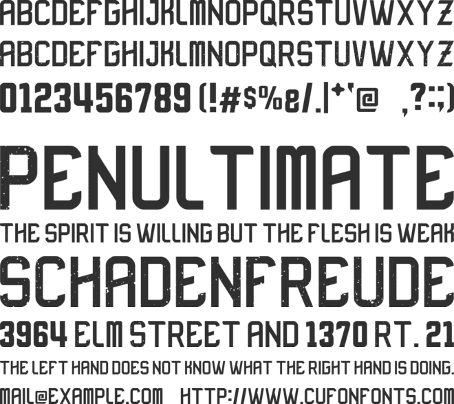 rusher font preview